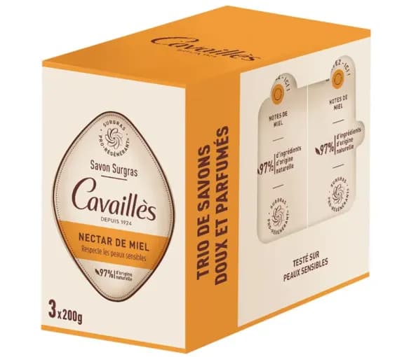 CAVAILLES SAV SURGRAS NECTAR MIEL 3X200G