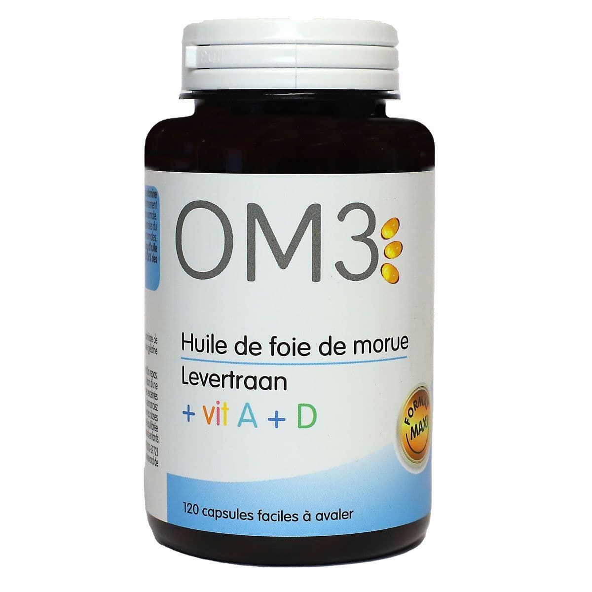 OM3 HUILE DE FOIE DE MORUE VIT A+D CAPS B/120