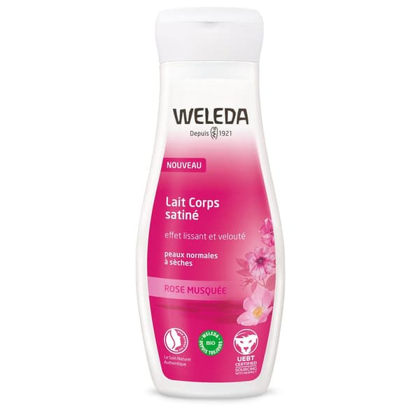WELEDA SOINS CORPS LAIT SATINE ROSE FL/200ML