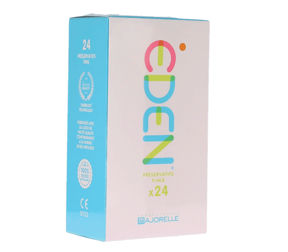EDEN PRESERV FIN LATEX LUBRIF B/24
