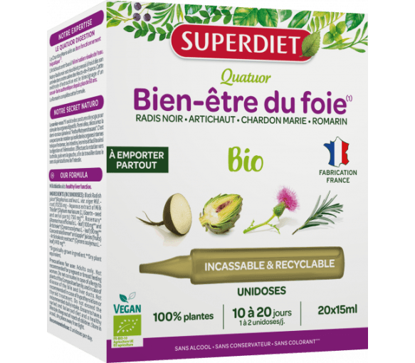 Super Diet SUPERDIET QUATUOR BIO S BUV BIEN ET FOIE 20U