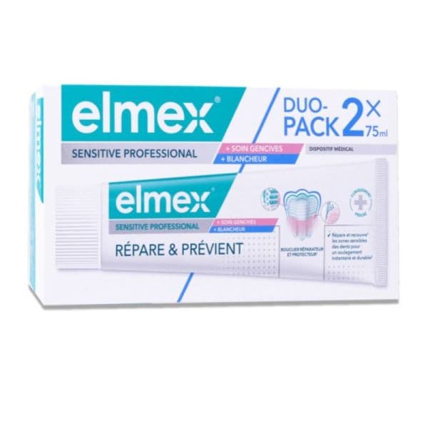 ELMEX SENS PROFES PATE DTF SOIN GC BL 2T/75ML