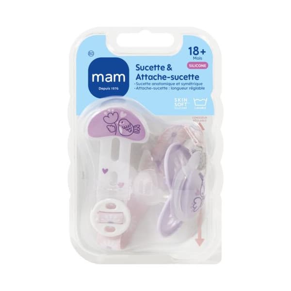 Mam Baby MAM KIT SU+ATT-S SILIC 18M+ ETUI/1