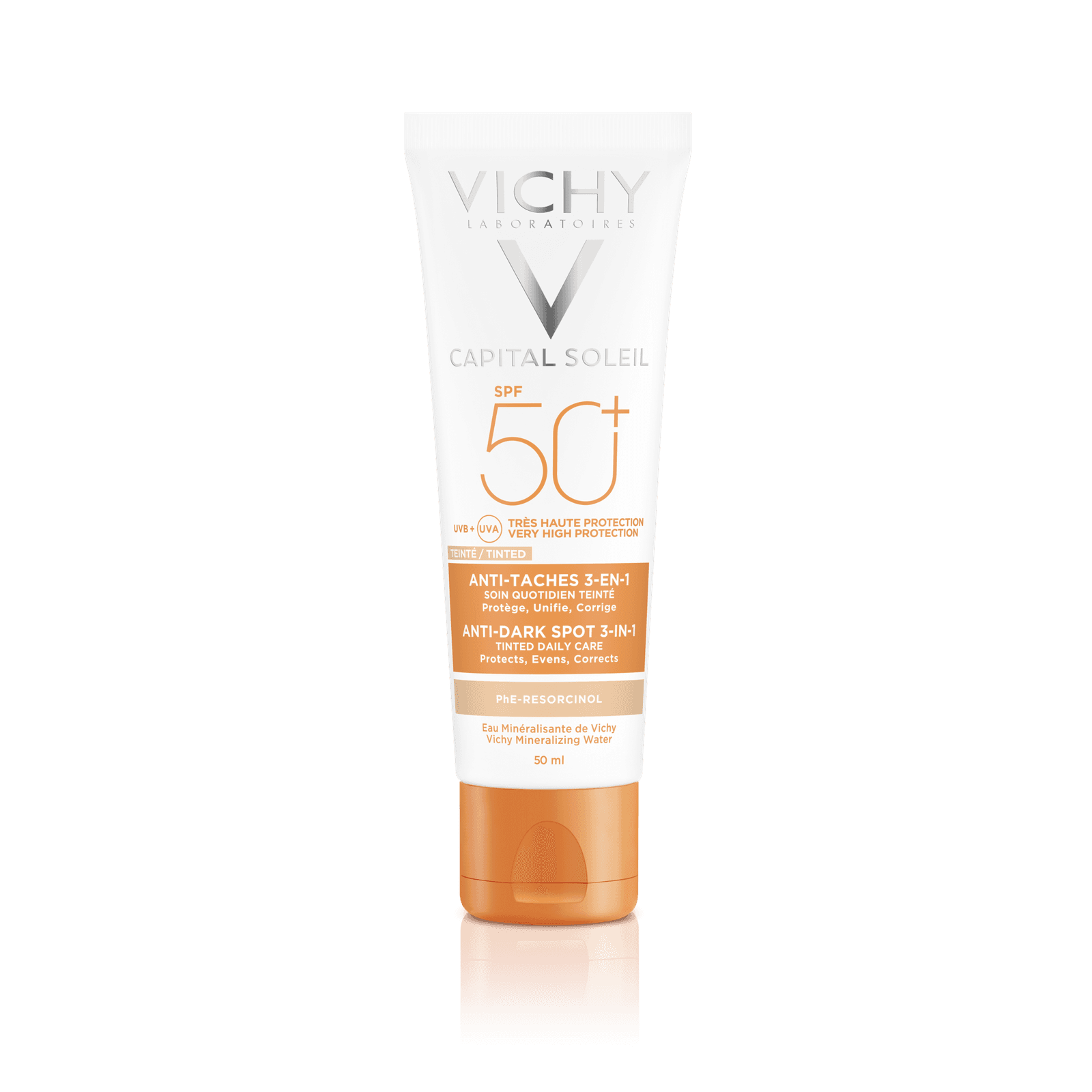 VICHY IDEAL SOL SPF50+ CR TACH 3EN1 TEIN 50ML