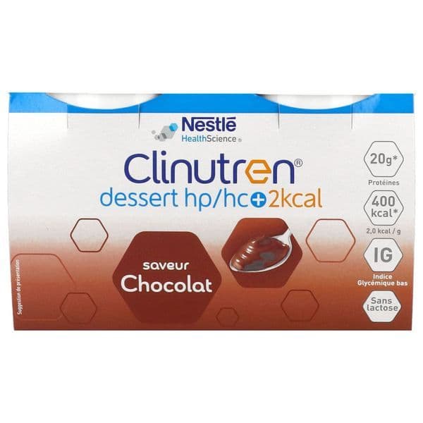 Nestlé Health Science CLINUTREN DESSERT 2 KCAL NUTRIM CHOCO 4/200G