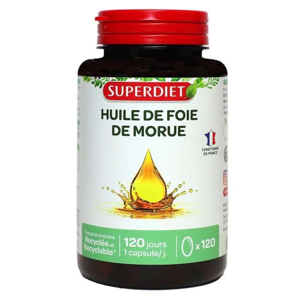 SUPERDIET HUIL FOI MORU 120 CAPSULES