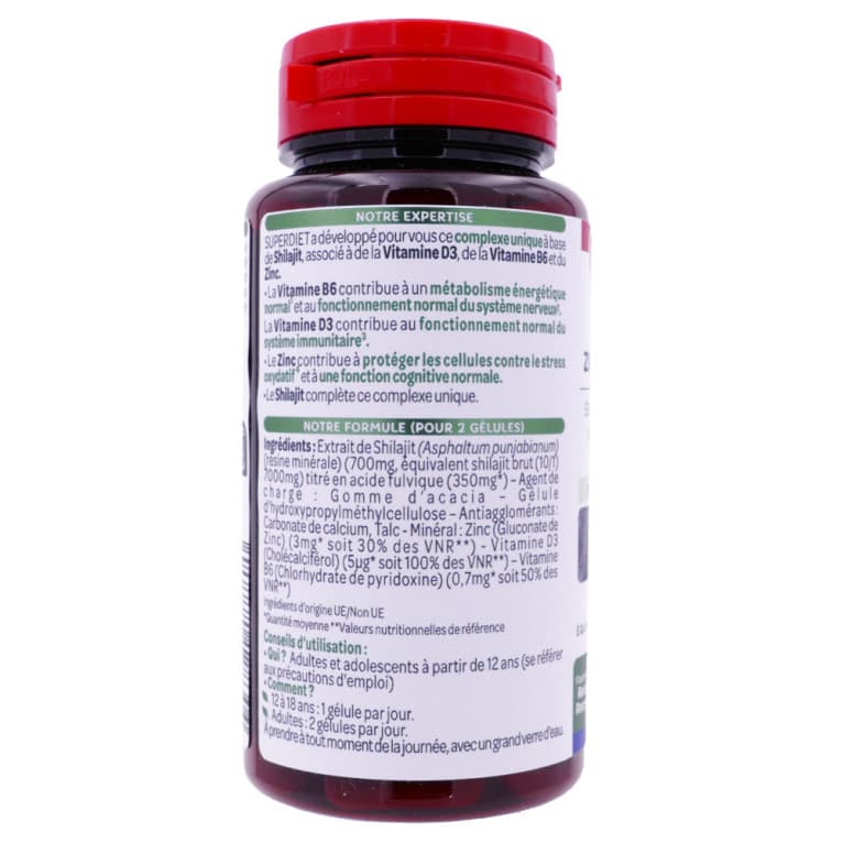 Super Diet SUPERDIET SHILAJIT+ 60 GELULES