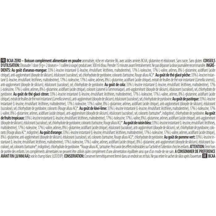 BIOTECH BCAA ZERO 360 G THÉ GLACÉ AUX PÊCHES