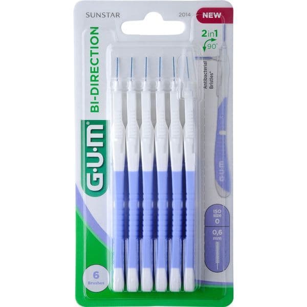 Sunstar GUM BI-DIRECTION BROSSETT INT-DENT 0,6MM B/6
