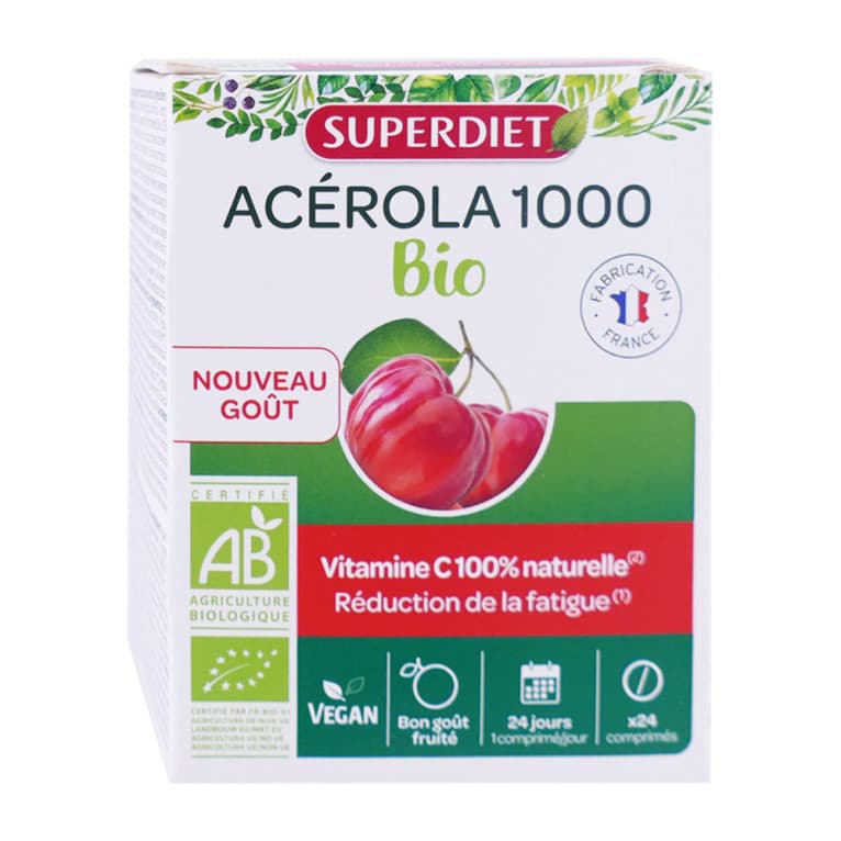 Super Diet SUPERDIET ACEROLA 1000 BIO CPR CROQ B/24