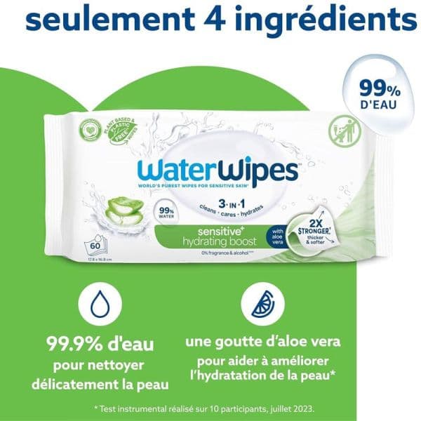 WATERWIPES LING COMPOST HYDRAT ALOE VERA 60