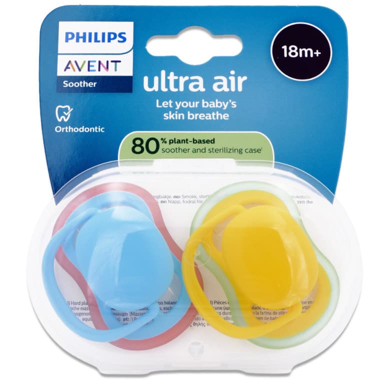 AVENT SUCETTE COULEUR 18M X2