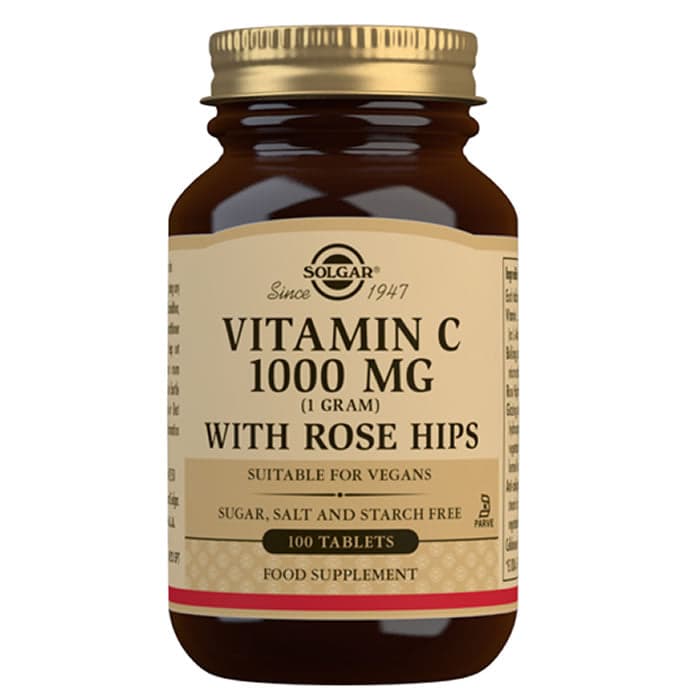 SOLGAR VITAMINE C 1000 ROSE HIPS TABL P/100