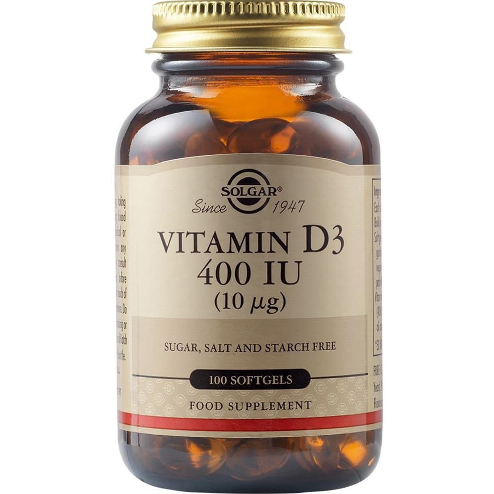SOLGAR VITAMINE D3 400UI CAPS P/100