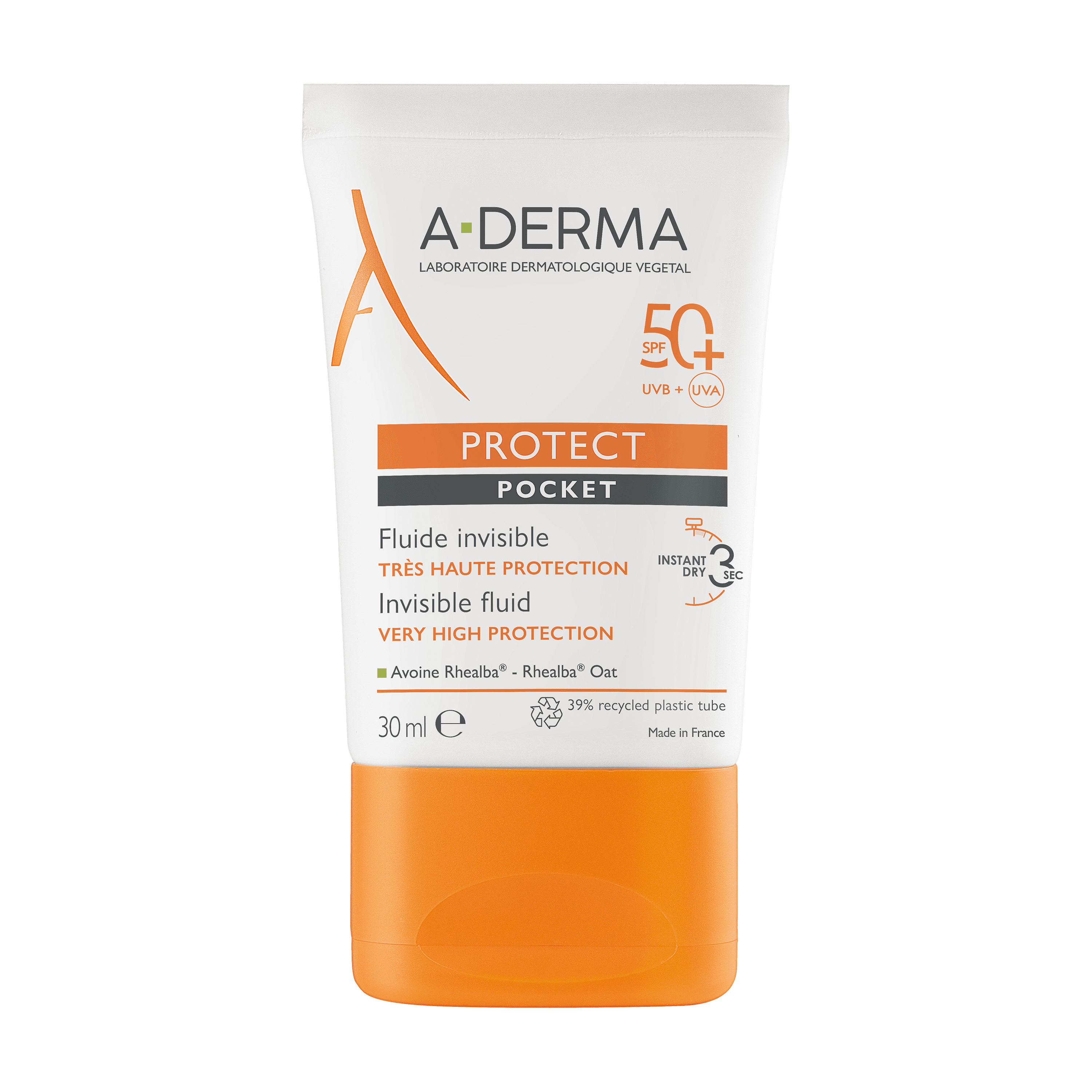 ADERMA PROTECT SPF50+ FLDE INVIS POCKET 30ML
