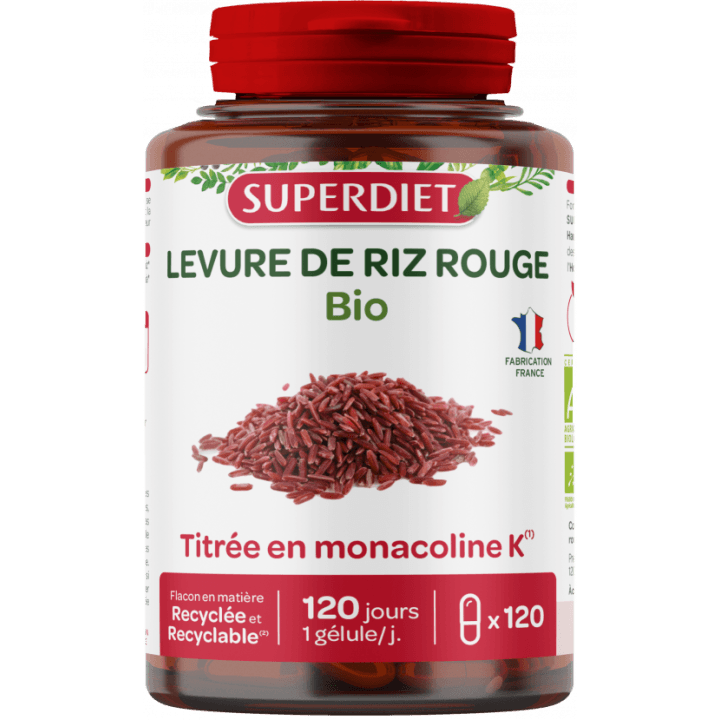 SUPERDIET LEVUR RIZ ROUG BIO 120 GELULES