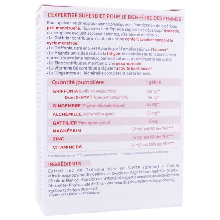 SUPERDIET COMPLEXE SYNDROME PREMENSTRUEL 30 GELU