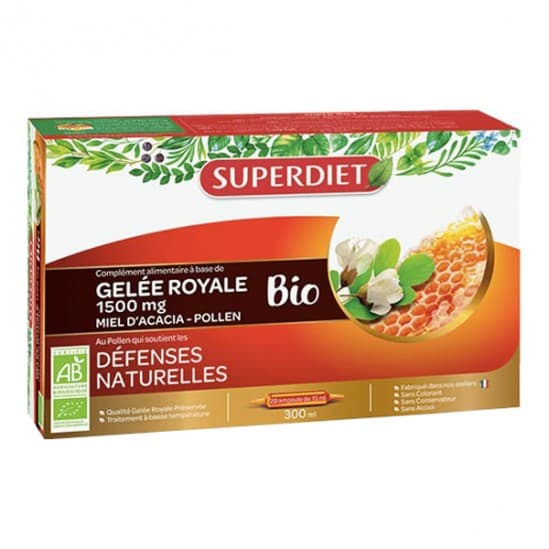 Super Diet SUPERDIET GELEE ROY MIEL POLLEN BIO S BUV 20A