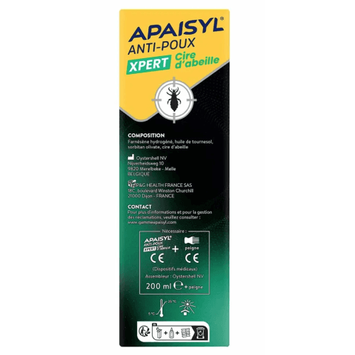 APAISYL ANTI-POUX XPERT CIRE AB LOT FL/200ML