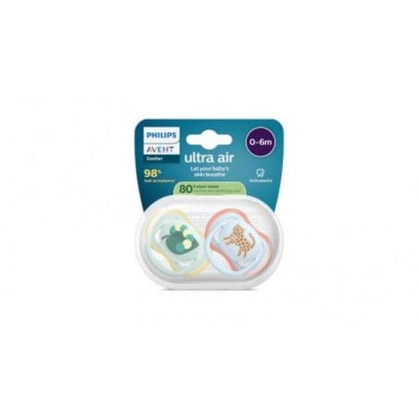 AVENT7 SUCETTE ANIMAUX 0-6M X2