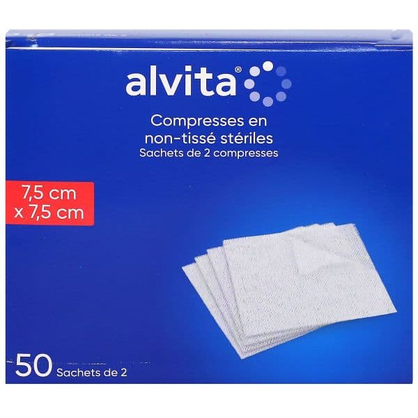 ALVITA COMPR ST N TISS 7,5X7,5 50SACH/2