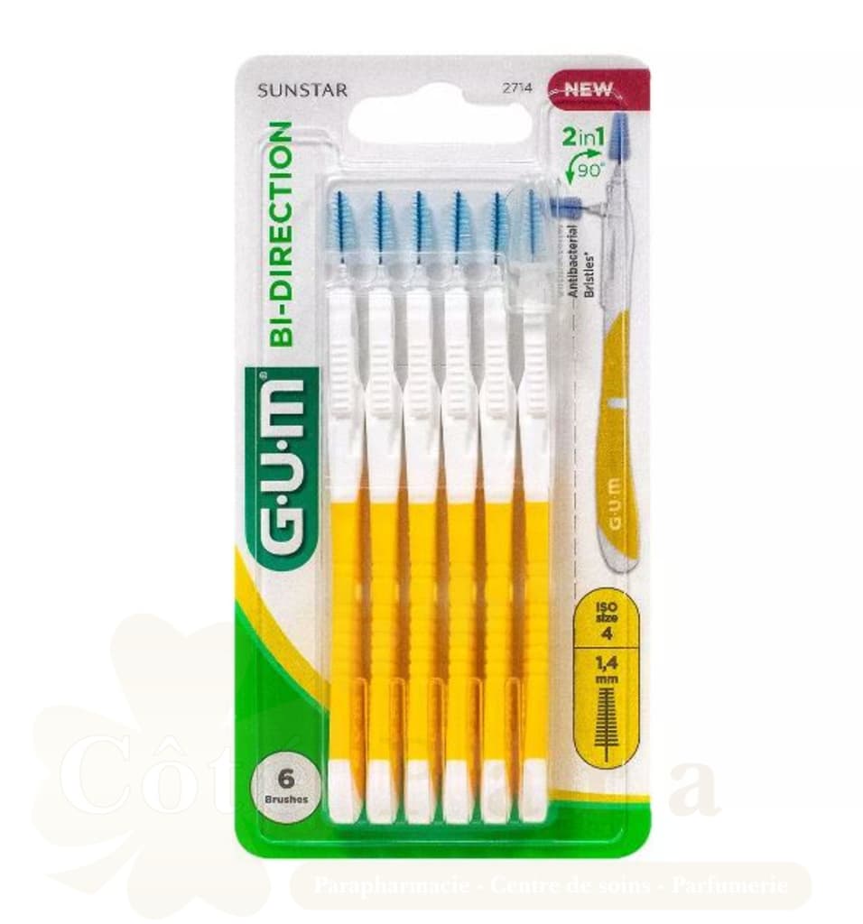 Sunstar GUM BI-DIRECTION BROSSETT INT-DENT 1,4MM B/6