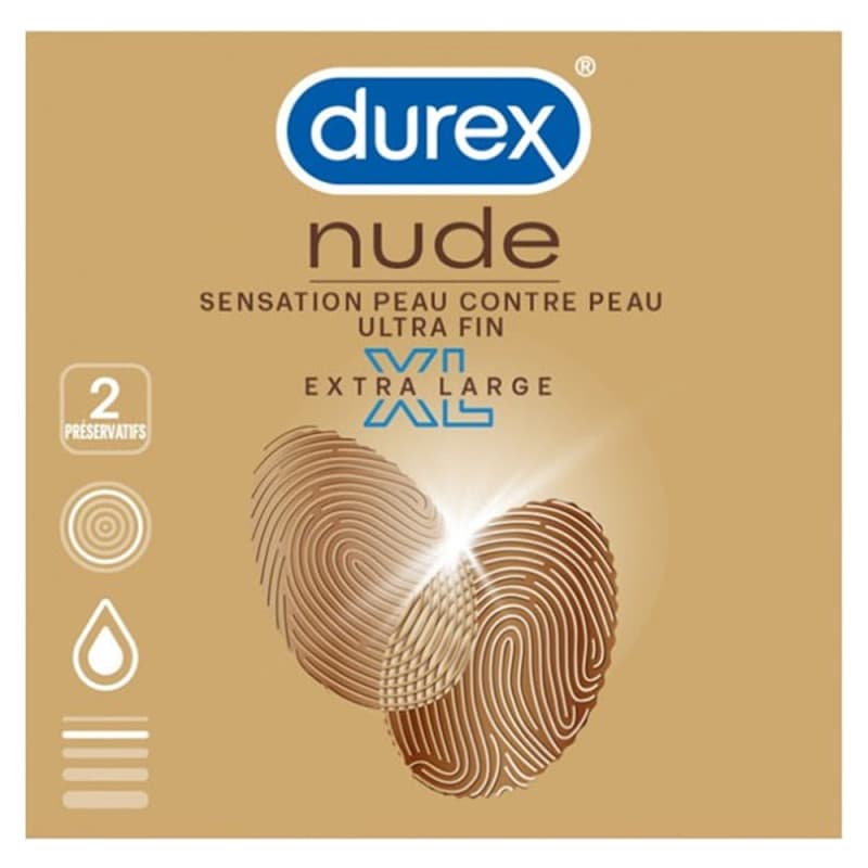 DUREX NUDE PRESERV LUBRIF XL B/2