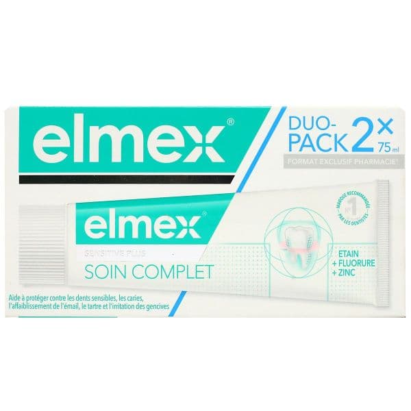 ELMEX SENSITIV SOIN COMPL 2X75ML