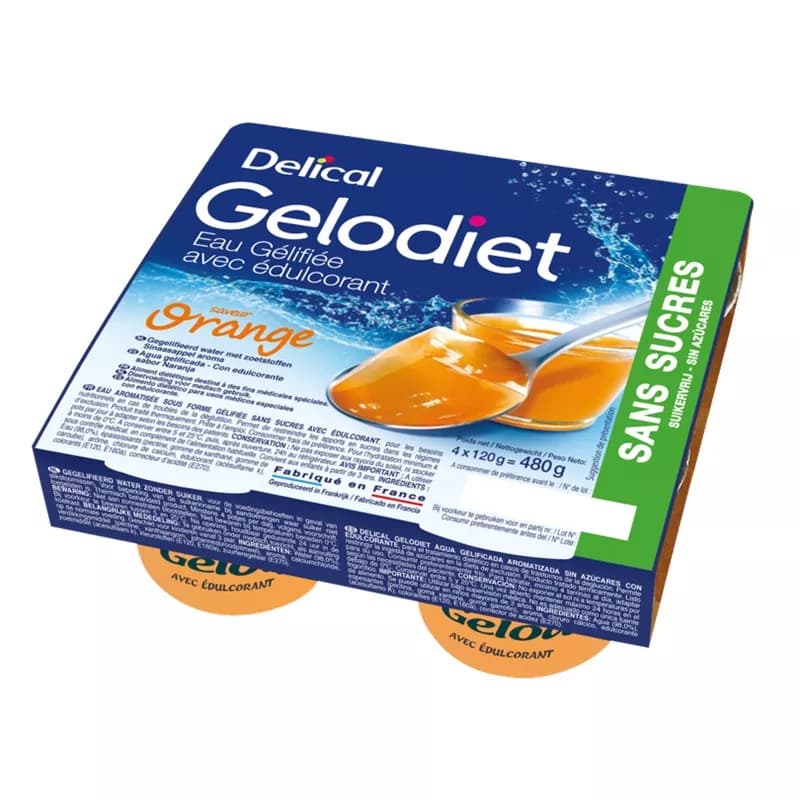 GELODIET EAU GELIFIEE EDULC ORANG 4P/120G