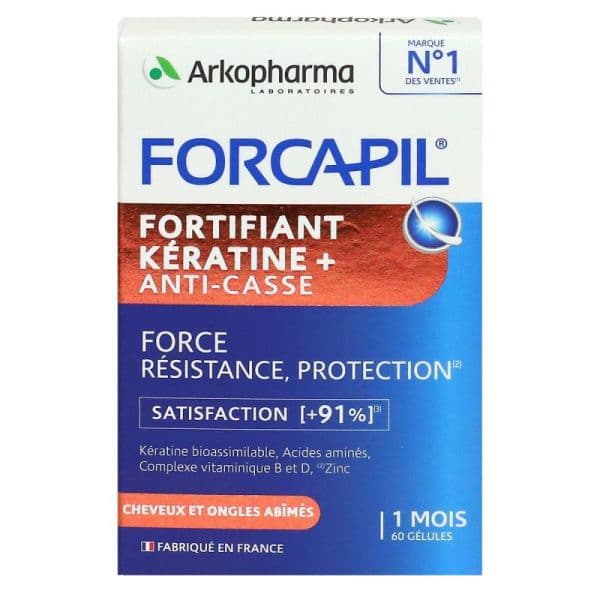 FORCAPIL FORTIF + KERATINE GEL PILUL/60