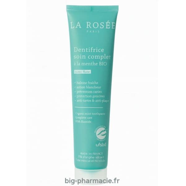 LA ROSEE DENTIF SOIN COMPLET MENTHE BIO 75ML