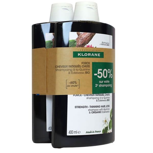 KLORANE CAPILL SHAMP FORCE QUIN EDELW 2 -50%