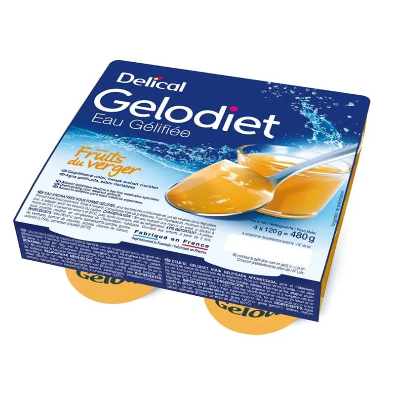 Lactalis Nutrition Santé GELODIET EAU GELIFIEE FRT VERG 4P/120G