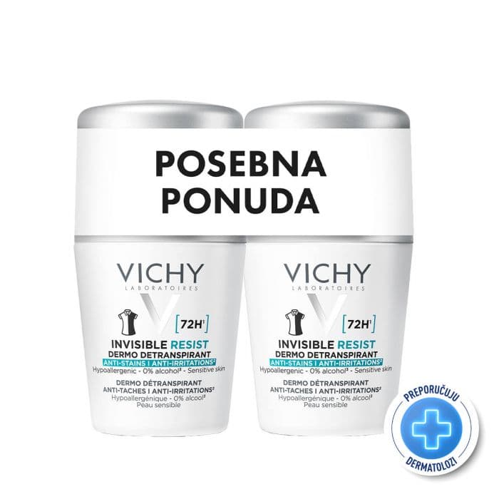 VICHY DEOD INVIS RESIST 72H 2ROLL-ON/50ML
