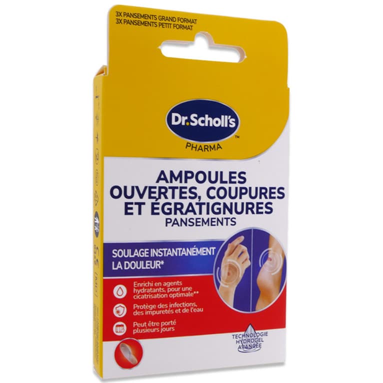 SCHOLL PANSEMENT HYDRO GEL AMPOULE OUVERTE 6