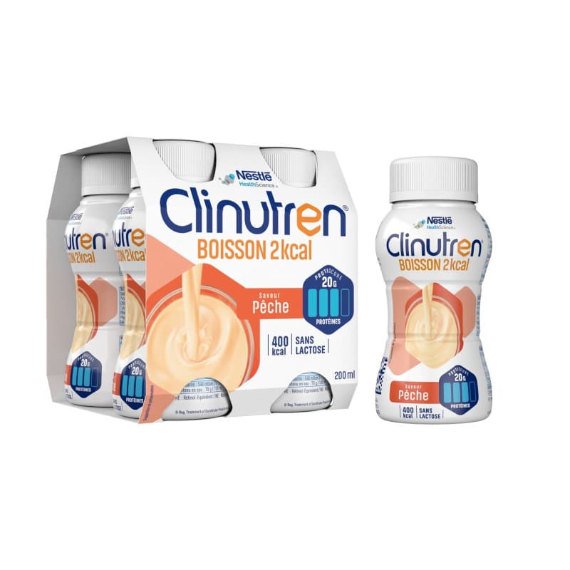 CLINUTREN BOISS 2KCAL NUTRIM PECHE 4/200ML