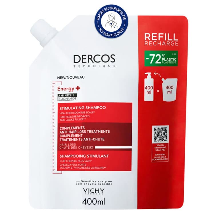 DERCOS ENERGY+ SHAMP ENERGIS AMINEX ECO/400ML
