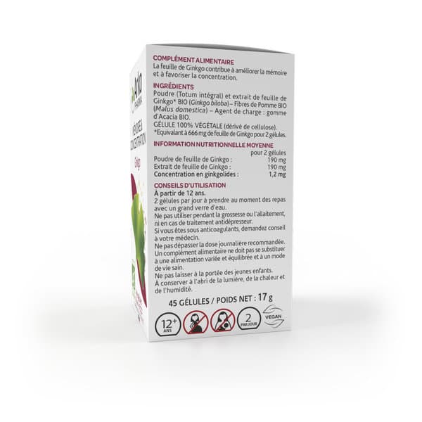 Arkopharma ARKOGELULES GINKGO BIO GEL FL/45
