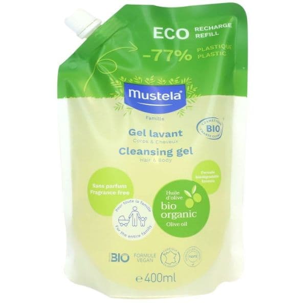 MUSTELA BB ENF GEL LAV BIO ECO RECH/400ML