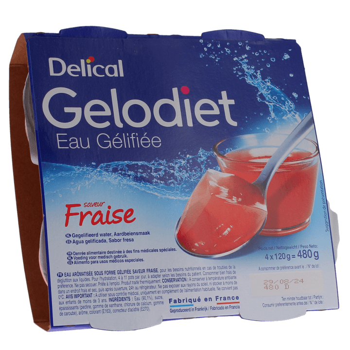 Lactalis Nutrition Santé GELODIET EAU GELIFIEE FRAISE 4P/120G
