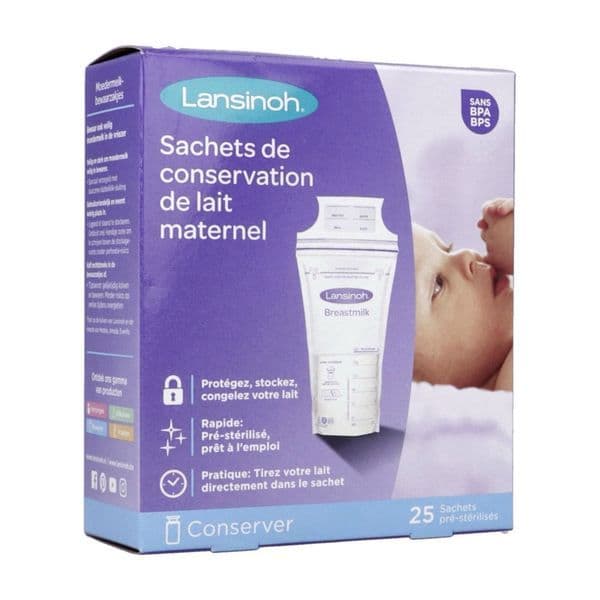 LANSINOH SACH CONSERV LAIT B/25