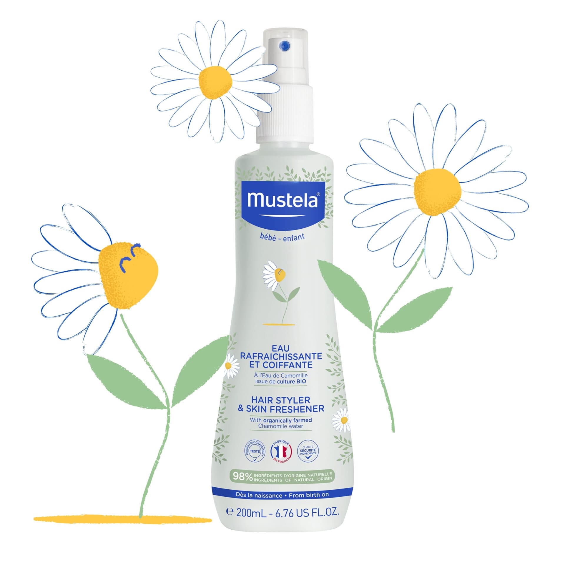 MUSTELA BB ENF EAU RAFRAICH COIFF CAMO 200ML