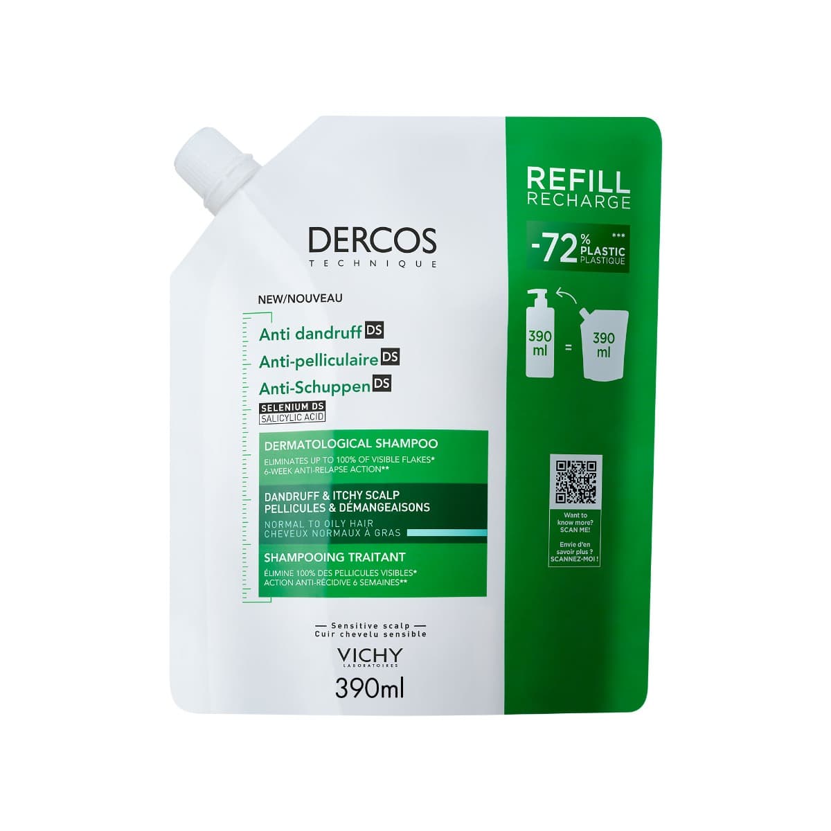 Vichy DERCOS DS SHAMP ANTIPELL CG ECO-RECH/400ML