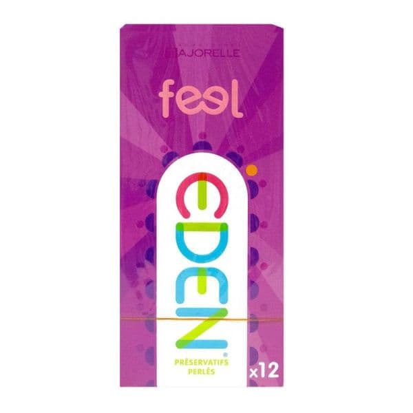 EDEN GEN FEEL PRESERV PERLE LATEX LUBRIF B/12
