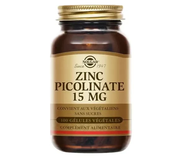 Nestlé Health Science SOLGAR ZINC PICOLINATE 15MG 100 GELULES VEGETALES