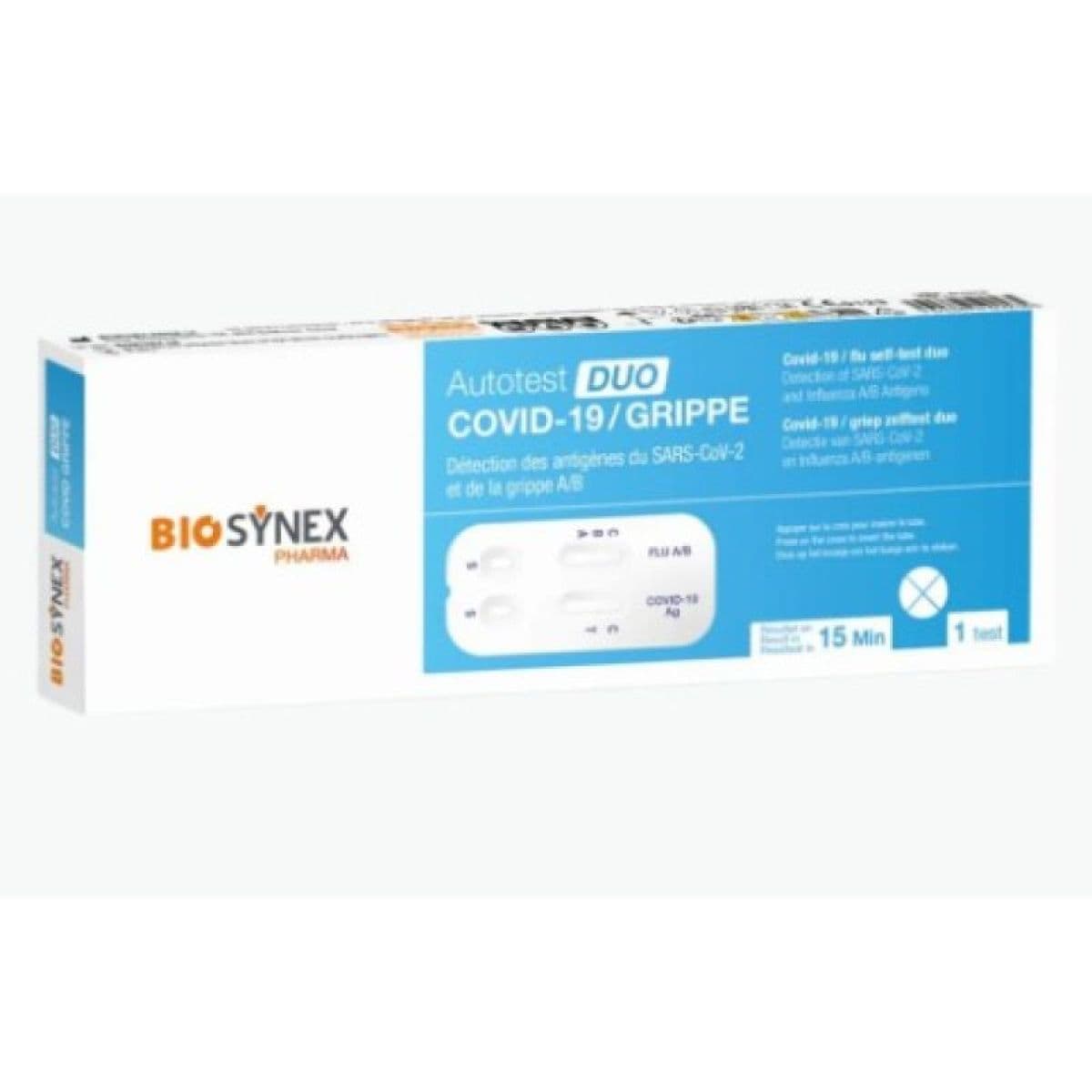 BIOSYNEX COMBO COVID GRIPPE TEST AG NASAL B/1