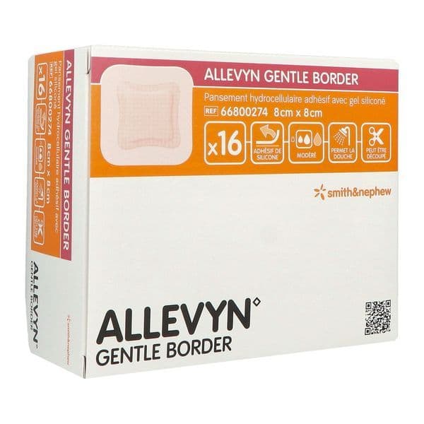 ALLEVYN GENT BORD PANS HYDROC TR ABS 8X8CM 16