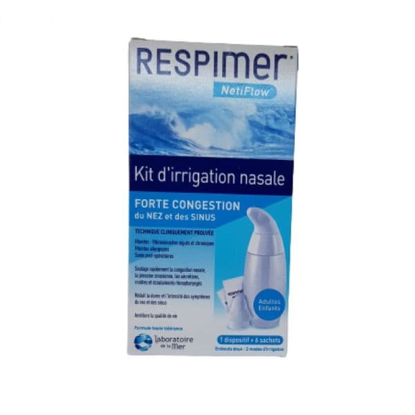RESPIMER NETIFLOW KIT D'IRRIGAT NASALE K+6/4G