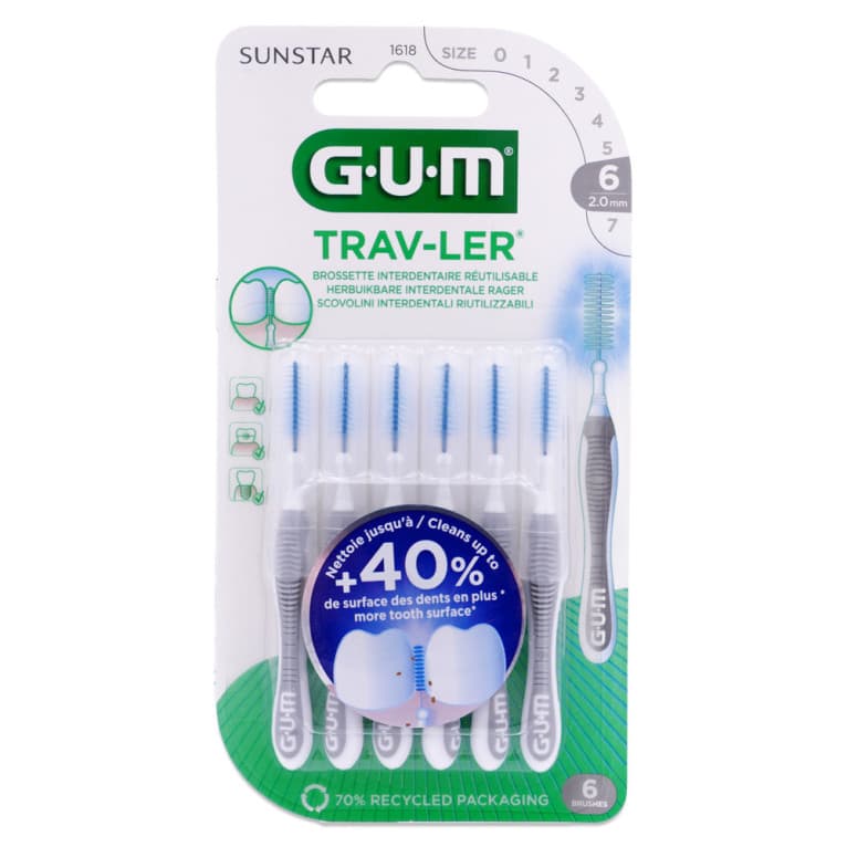 GUM TRAVLER BROSSETT IN-D VOY 2MM B/6