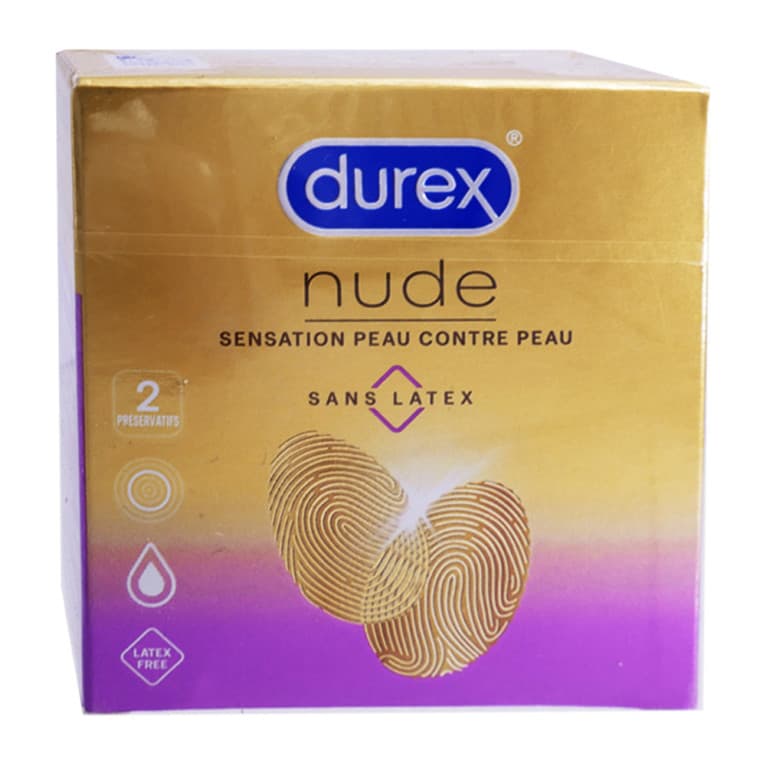 DUREX NUDE PRESERV LUBRIF SS LATEX B/2